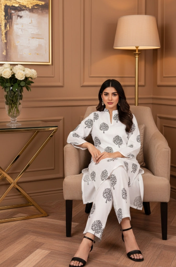 WHITE TREE CO-ORD -SET