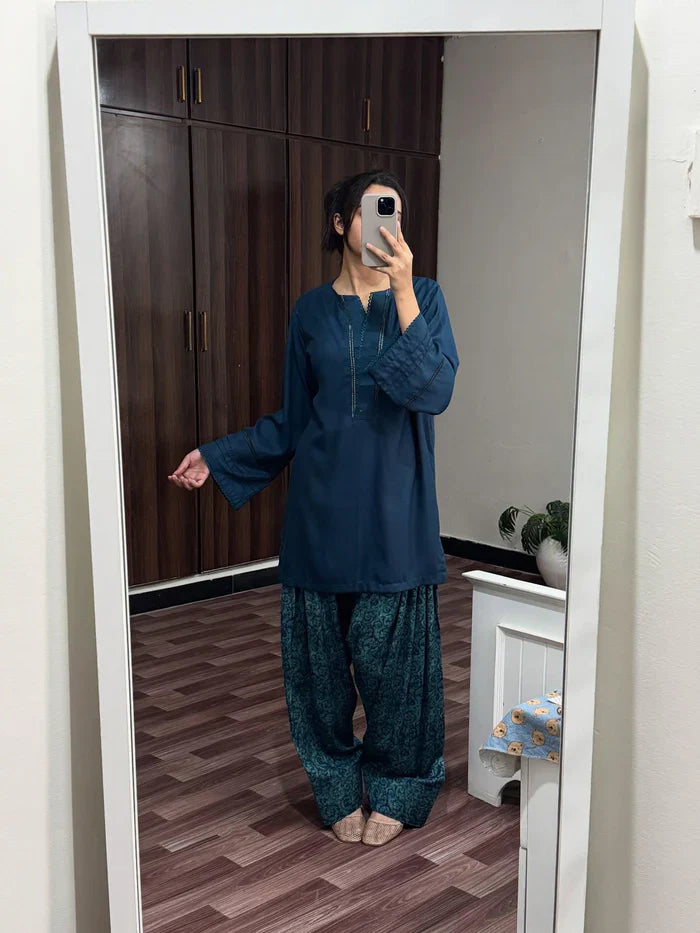 BLUE SET ( FARSHI SHALWAR )